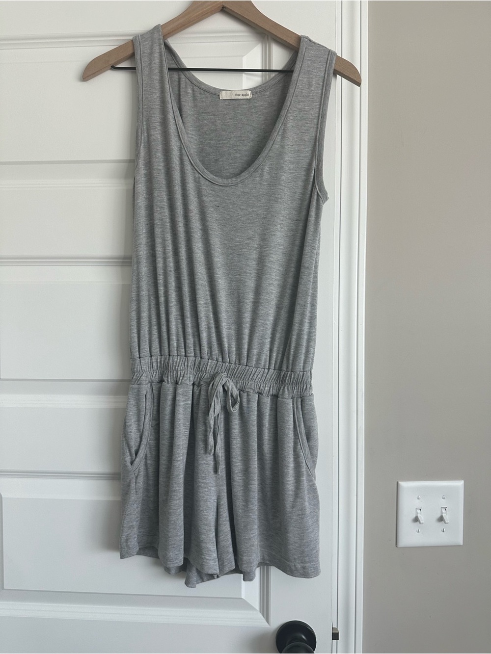 Dear Apple Heather Grey Romper S